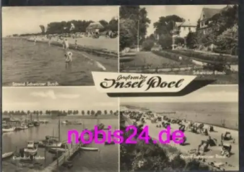 23999 Insel Poel Kirchdorf Hafen Strand o ca.1970