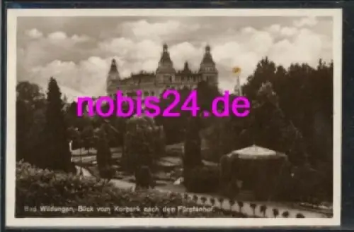 34537 Bad Wildungen Park mit Fürstenhof o 31.5.1933