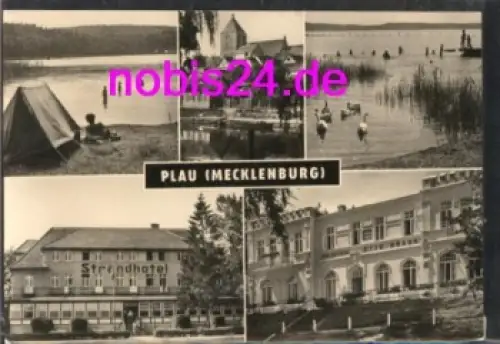 19395 Plau  See Strandhotel Kirche o ca.1978