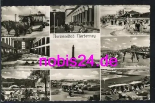 26548 Norderney Pferdebus Leuchtturm o ca.1958