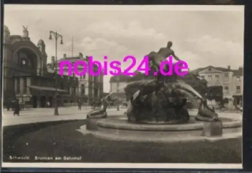 Schwerin Brunnen am Bahnhof o 17.7.1923