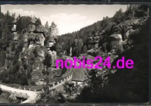 91278 Pottenstein Weihersbachtal Felsen o ca.1960