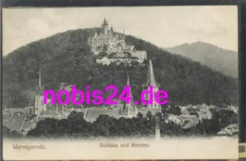 38855 Wernigerode Harz Kirchen Schloss o 12.7.1907