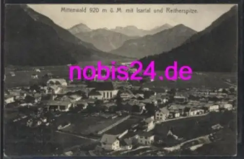 82481 Mittenwald Isartal Reitherspitze o ca.1910