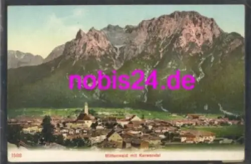 82481 Mittenwald mit Karwendel *ca.1910