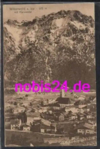 82481 Mittenwald mit Karwendel *ca.1910