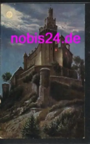 56338 Braubach die Marksburg Künstlerkarte *ca.1930