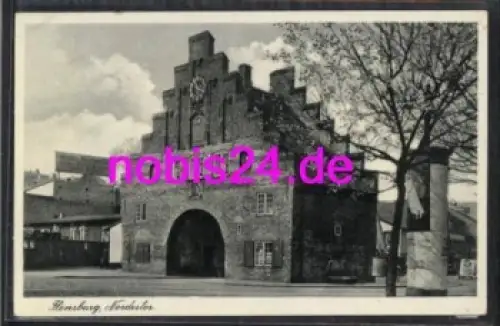 Flensburg Nordertor Litfaßsäule o 4.8.1938