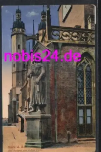 Halle Saale Der Roland am roten Turm *ca.1930