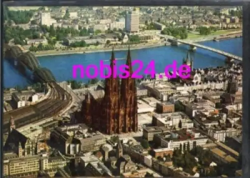 Köln Dom Hohenzollernbrücke *ca.1975