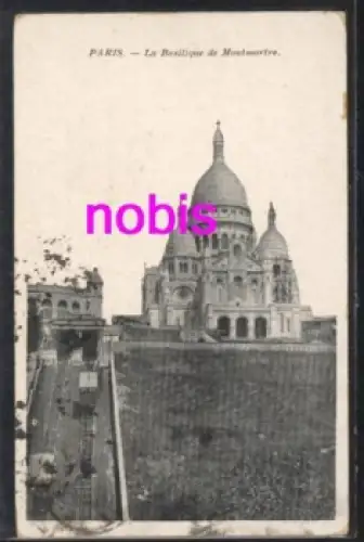 Paris La Basilique de Moutmartre o ca.1920