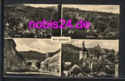 01816 Bad Gottleuba Mehrbildkarte Strasse Kirche * um 1960