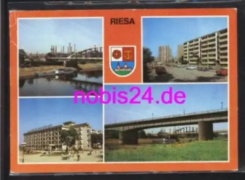01594 Riesa Brücke Stahlwerk o ca.1986