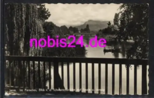 07751 Jena Im Paradies Schwanenbrücke o 13.6.1957