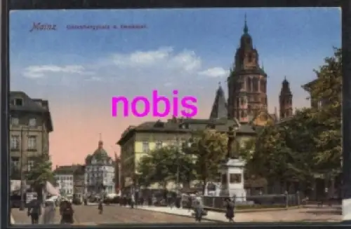 Mainz Gutenbergplatz Denkmal  o 4.7.1925