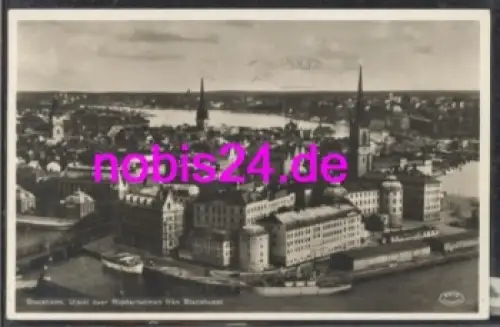 Stockholm Riddarholmen fran Stadshuset o 30.6.1938