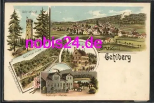 98559 Gehlberg Litho Gasthöfe Schneekopf *ca.1900