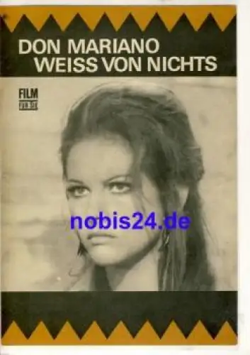 Don Mariano weiss von nichts (Il giorno della civetta) Claudia Cardinale Franco Nero Lee J. Cobb 119/69 Film für Sie Programm