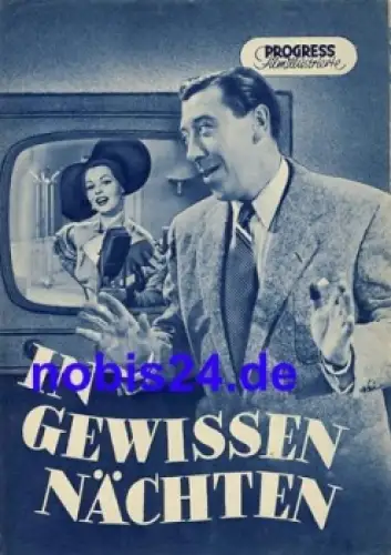 In gewissen Nächten französischer Film mit Fernandel Gaby Andreu 30/56 Progress Filmillustrierte Programm