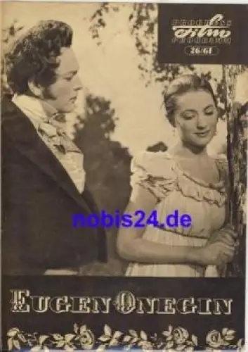 Eugen Onegin - Sowjetischer Film 26/61 Progress Programm
