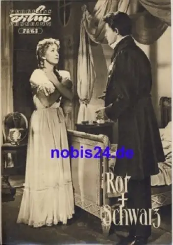Rot und Schwarz mit Danielle Darrieux, Gerard Philipe 73/63 Progress Programm