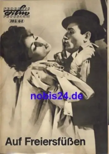Auf Freiersfüßen - Französischer Film mit Pierre Etaix Laurence Ligneres Claude Massot 103/64 Progress Programm