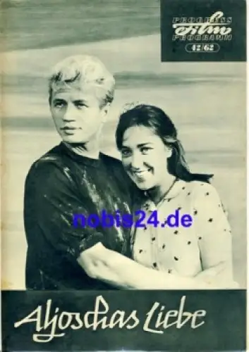 Aljoschas Liebe sowjetischer Film 42/62 Progress Programm