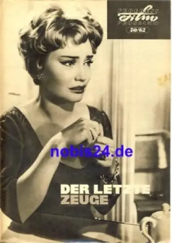 Der letzte Zeuge - mit Martin Held Hanns Lethar Harald Juhnke 50/62 Progress Programm