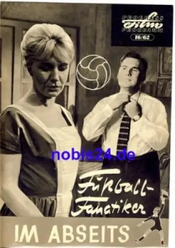 Fußball-Fanatiker im Abseits - Tschechoslowakischer Film 16/62 Progress Programm