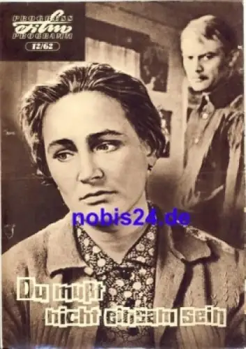 Du mußt nicht einsam sein - Sowjetischer Film 12/62 Progress Programm