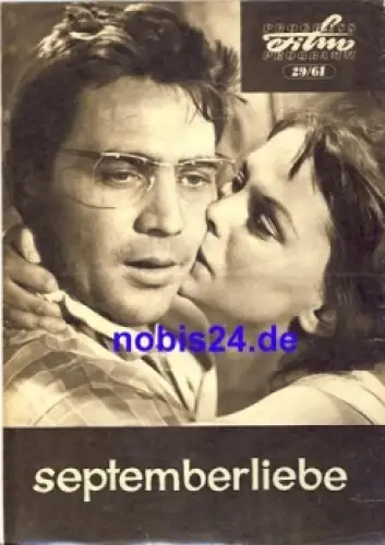 Septemberliebe DEFA-Film mit Doris Abesser, Ulrich Thein, Annekatrin Bürger 29/61 Progress Programm