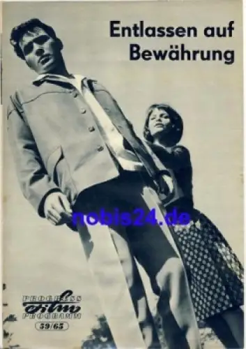 Entlassen auf Bewährung DEFA-Film mit Heinz Klevenow, Angelica Domröse 59/65 Progress Programm
