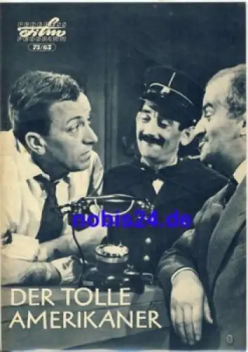 Der tolle Amerikaner - Französischer Film mit Louis de Funes 75/65 Progress Programm