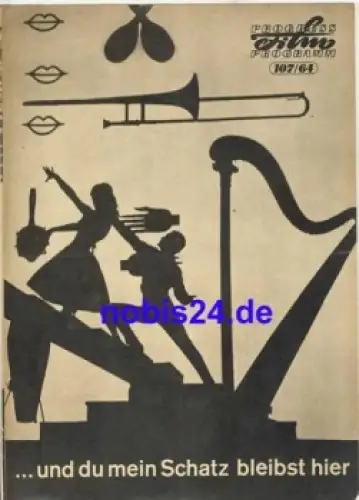 und Du mein Schatz bleibst hier mit hans Moser,  Gus Backus, Udo Jürgens 107/64 Progress Programm