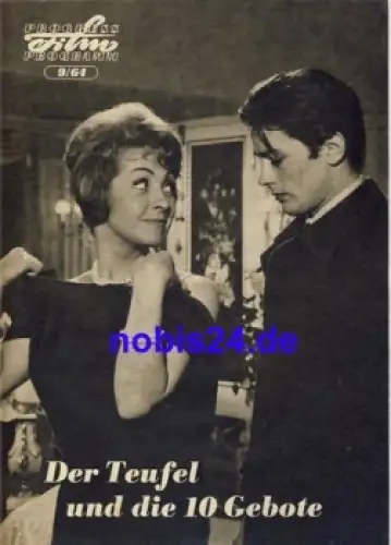 Der Teufel und die 10 Gebote mit Charles Aznavour Alain Delon Fernandel Lino Ventura 9/64 Progress Programm