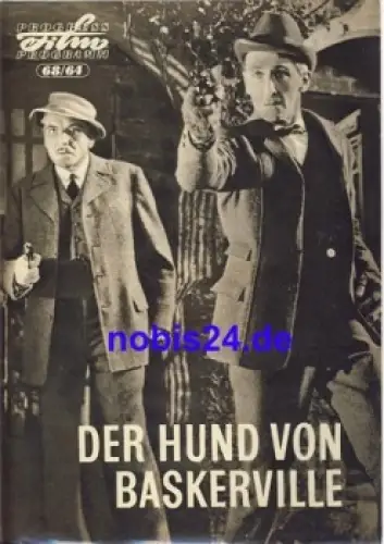 Der Hund von Baskerville Englischer Spielfilm mit Peter Curshing Andre Morell 68/64 Progress Programm