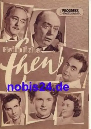 Heimliche Ehen DEFA-Film mit Armin Müller-Stahl 8/56 Progress Filmillustrierte