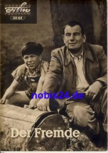 Der Fremde - DEFA-Film mit Günter Grabbert Harry Hindemith Günther Simon 34/61 Progress Programm
