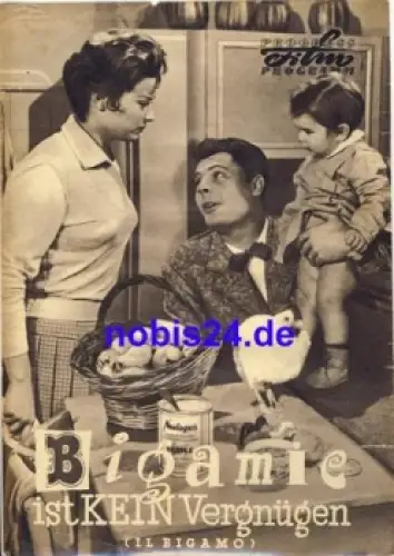 Bigamie ist kein Vergnügen (Il Bigamo) 72/57 Progress Programm mit Marcello Mastroianni