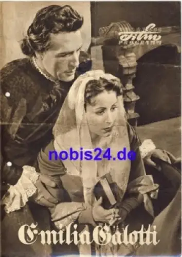 Emilia Galotti - DEFA-Film mit Gerry Wolff Karin Huebner 122/57 Progress Programm
