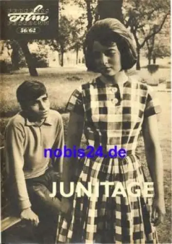Junitage  - Tschechoslowakischer Film 56/62 Progress Programm