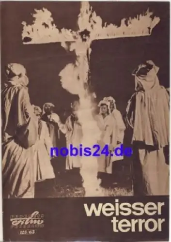 Weisser Terror - US Amerikanischer Film mit William Shatner Frank Maxwell Beverly Lunsford 125/65 Progress Programm