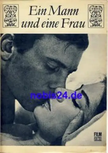 Ein Mann und eine Frau (Un Homme et une Femme) Französischer Film mit Anouk Aimee Jean-Louis Trintignant 51/68 Progress Filmprogramm