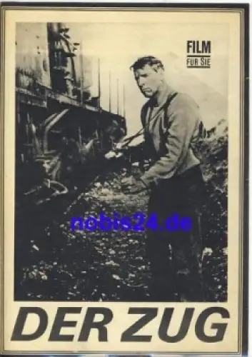 Der Zug - Französisch Italienischer Film mit  Burt Lancaster Paul Scofield Jeanne Moreau 70/66  Progress Filmprogrann