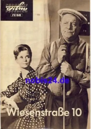 Wiesenstrasse 10 - Französisch Italienischer Film mit Jean Gabin Marie-Jose Nat Claude Brasseur 74/60 Progress Programm