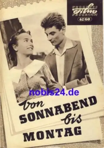 Von Sonnabend bis Montag - Ungarischer Film 62/60 Progress Programm