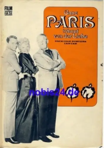 Ganz Paris träumt von der Liebe Progress Programm 66/69 Film für Sie mit Frank Sinatra und Shirley MacLaine