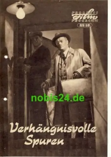 Verhängnisvolle Spuren - Tschechoslowakischer Film 111/58 Progress Programm
