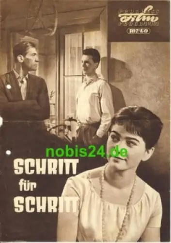 Schritt für Schritt DEFA-Film mit Gisela May, Reimund Schelcher 107/60 Progress Programm