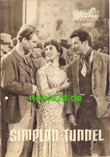 Simplon-Tunnel DEFA-Film mit Otto Mellies, Brigitte Krause 50/59 Progress Programm